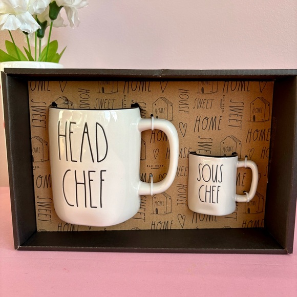 Rae Dunn Other - Rae Dunn Artisan Head Chef Sous Chef Collection Mug and Mini Mug Set NWT